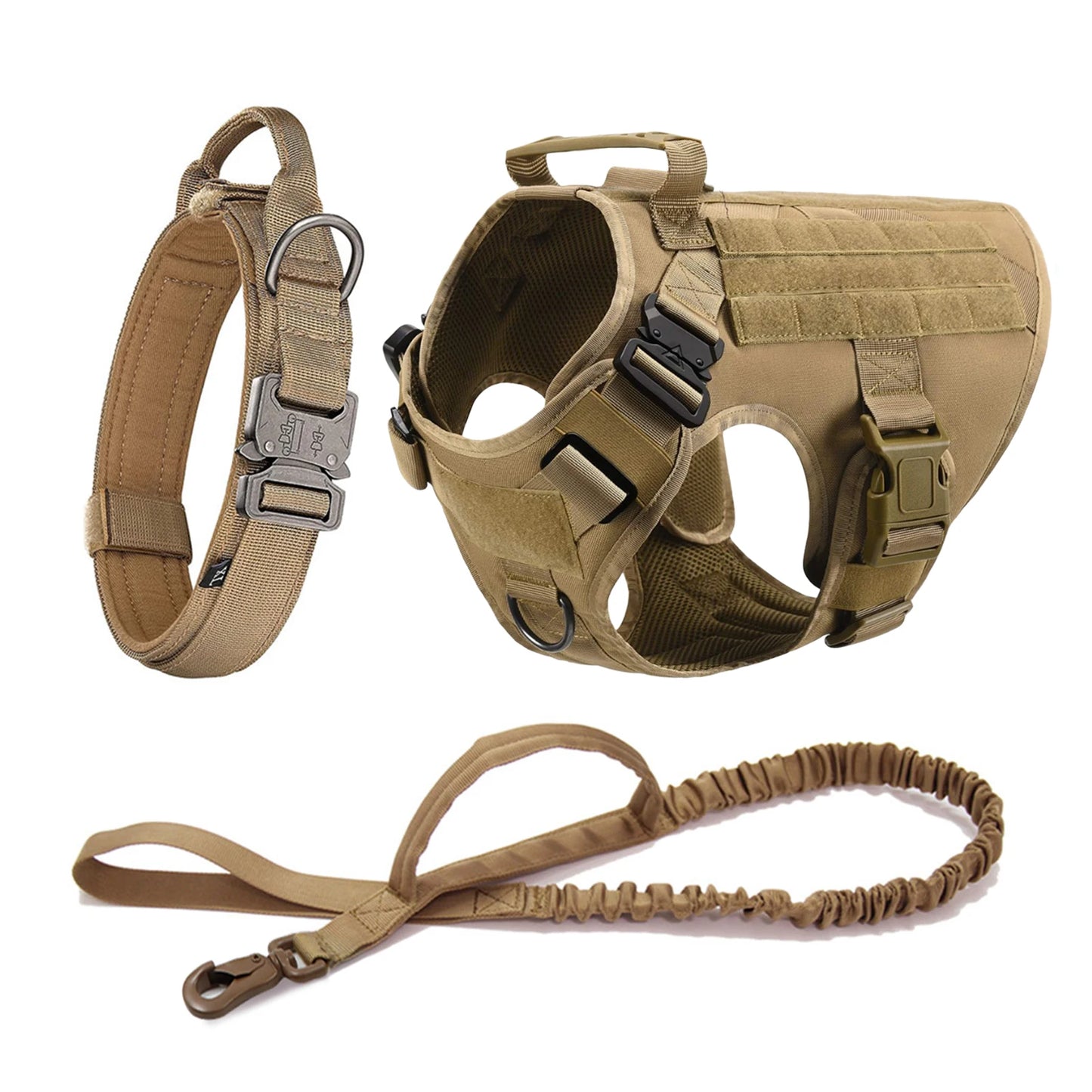 Harnais MOLLE avec Collier et Laisse pour Berger Allemand