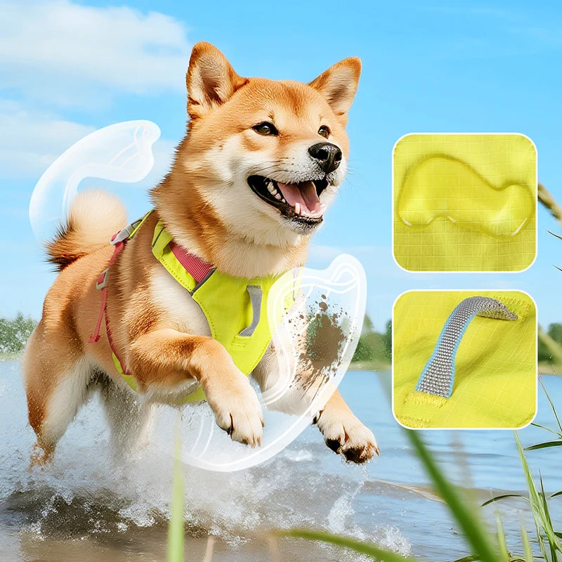 Harnais Anti-Évasion Léger Imperméable pour Chien Moyen - Réfléchissant