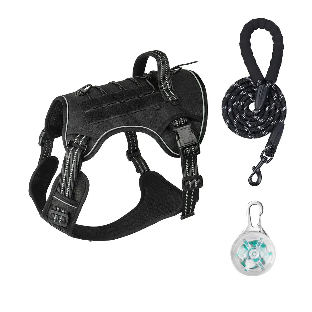 Harnais Tactique MOLLE Anti-Traction pour Grand Chien