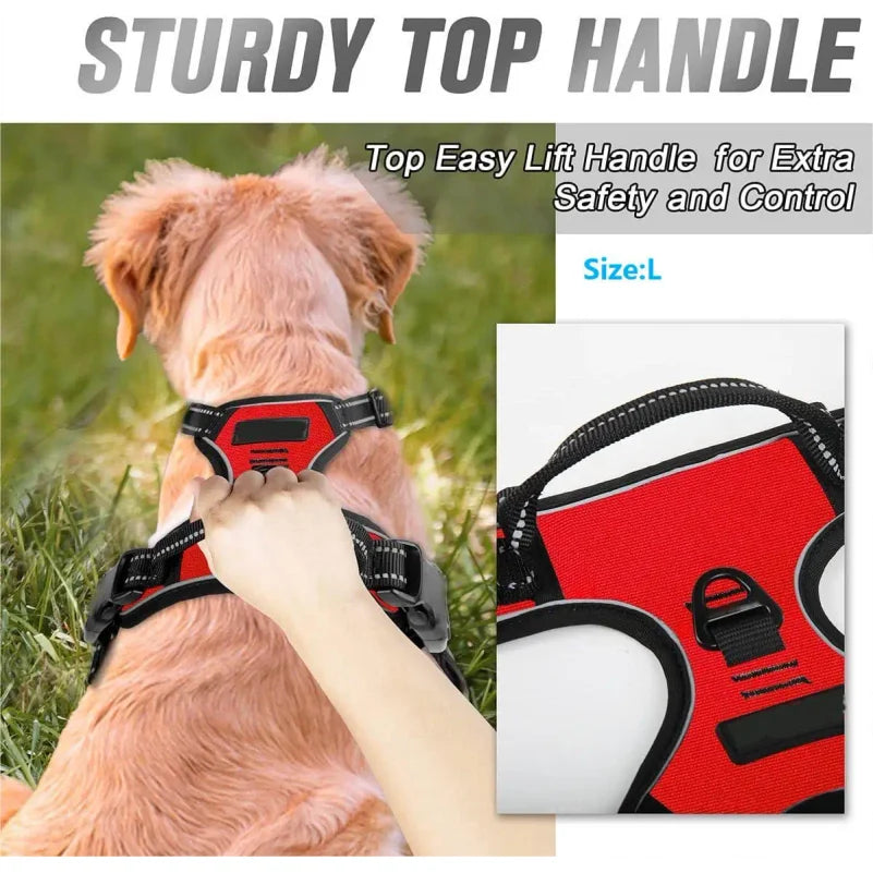 Harnais Anti-Traction Clip Frontal pour Grand Chien - Poignée